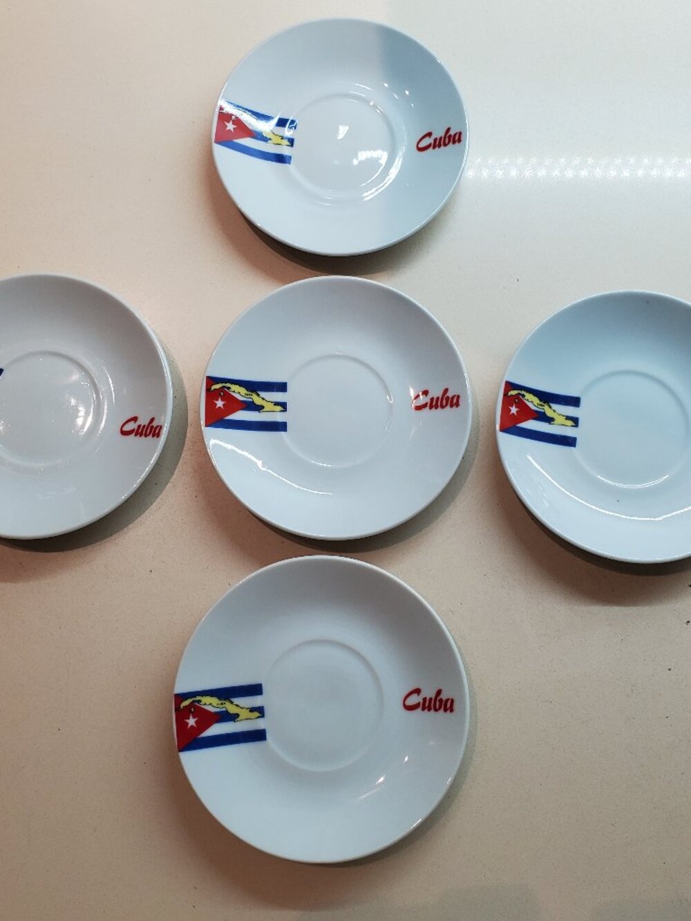 SET OF 5 SAUCERS FOR CUBAN COFFEE
